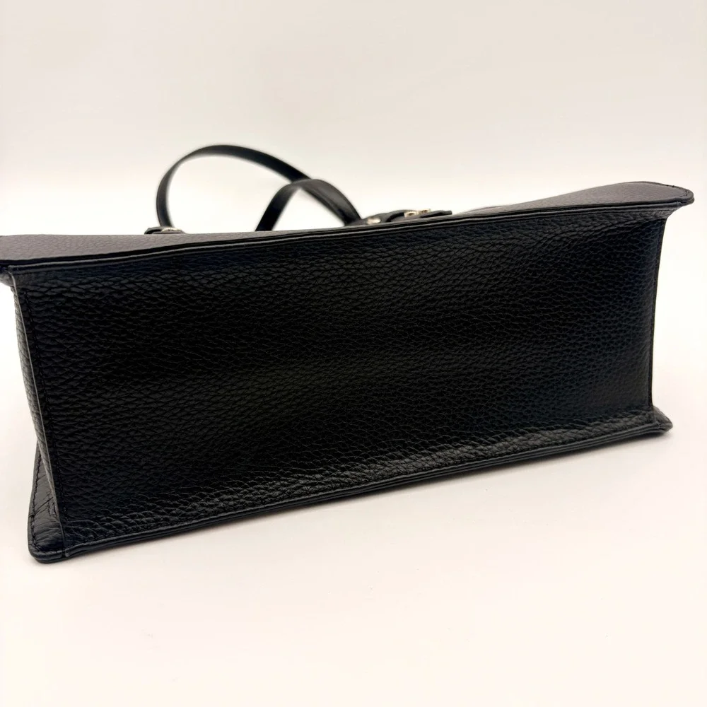 Kate Spade Mulberry Street Lise Black Pebbled Leather Satchel Bag K1115 NWT